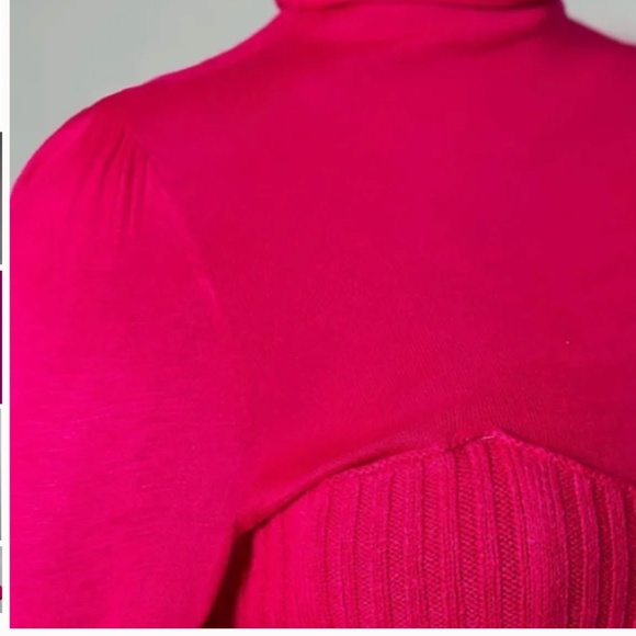 Turtleneck Sweater Hipster Hippie Art Chic Glam Romantic Sexy Sweetheart Dress - Picture 3 of 9